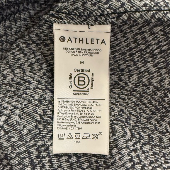 Athleta Textured Shirt Jacket in Braiden Black White #882490 Medium Shacket - Picture 12 of 14